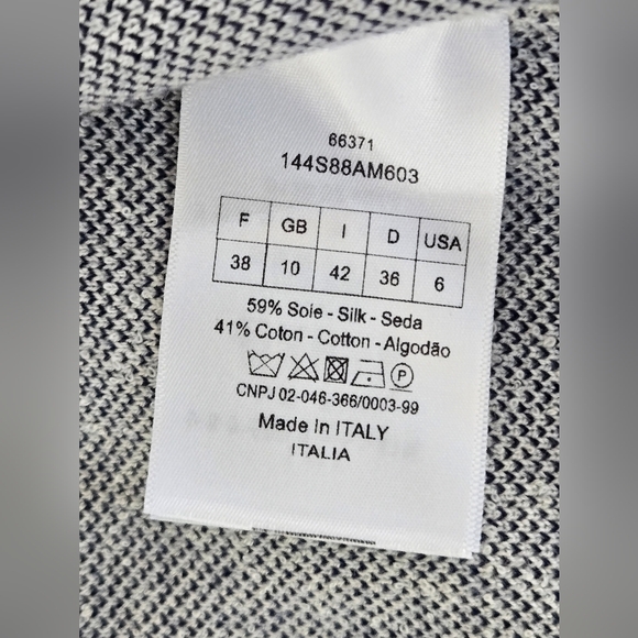 CHRISTIAN DIOR 2021 I Love Paris wool cropped track jacket zip bomber size US 6 - Picture 12 of 13